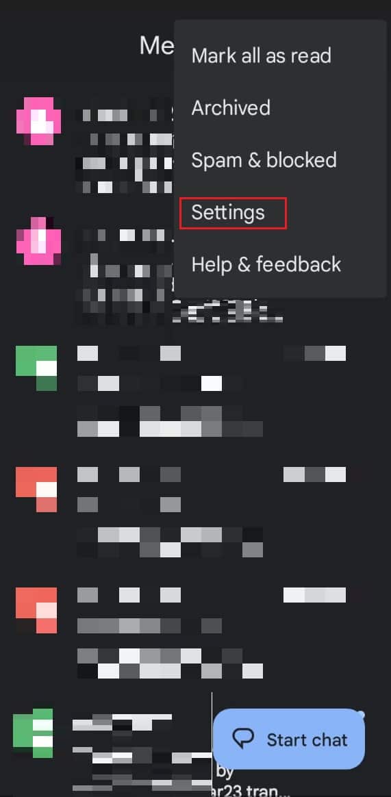 Message Settings Android