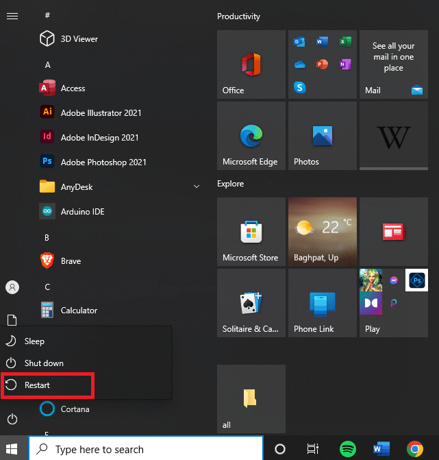 Restart PC