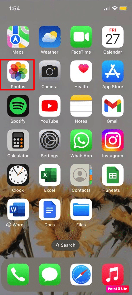 go to photos app
