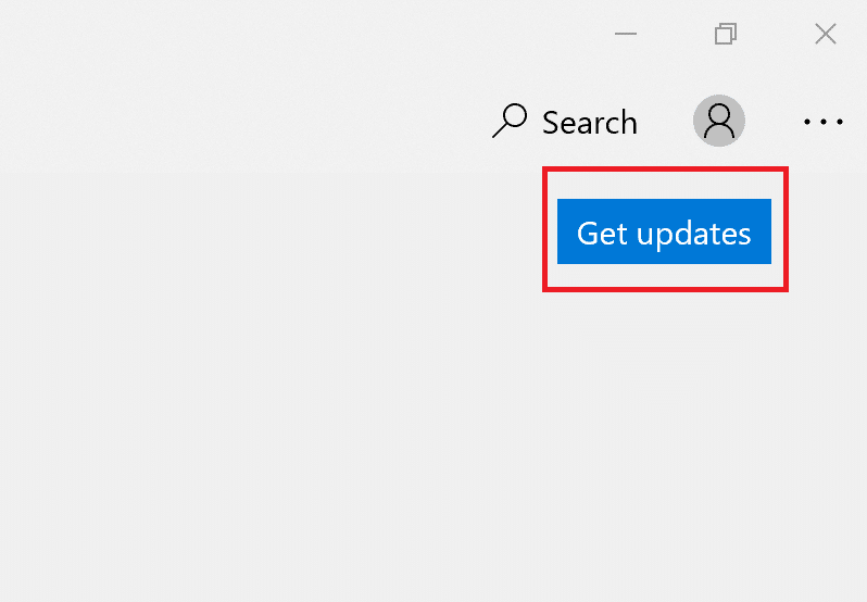 Click on get updates to update applications
