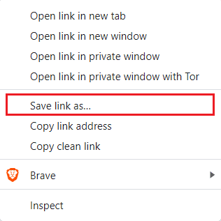 Right-click on the file's link and select Save link as...