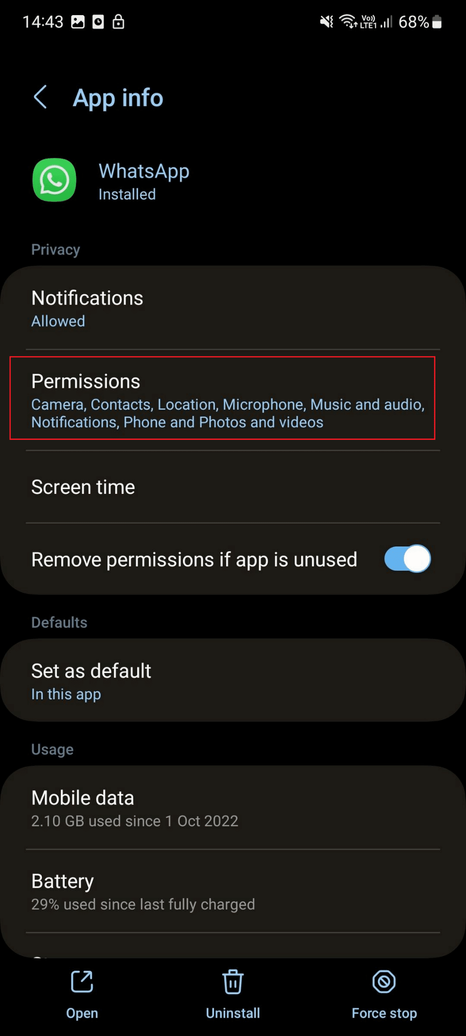 permissions whatsapp