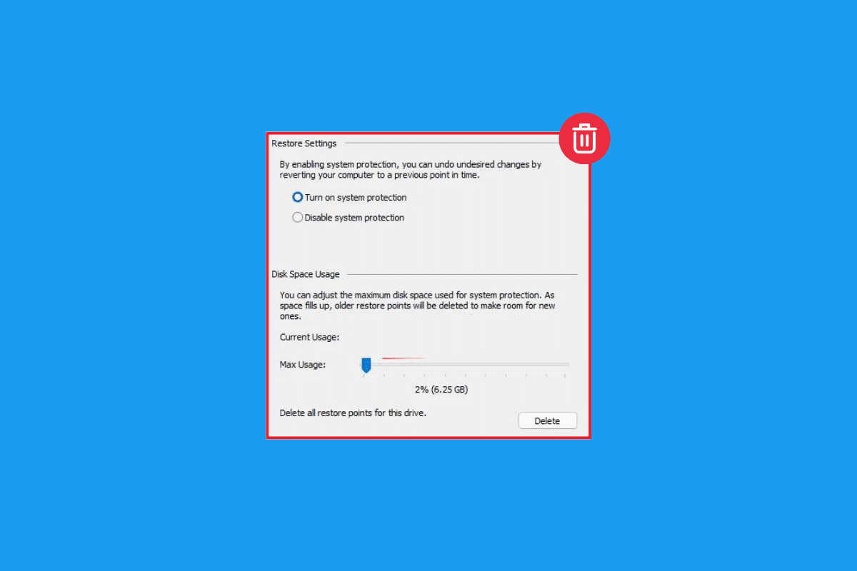 How to Delete Restore Point in Windows 11