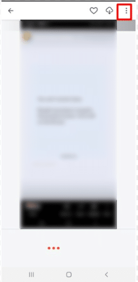 Tap on the three-dotted icon from the top right corner