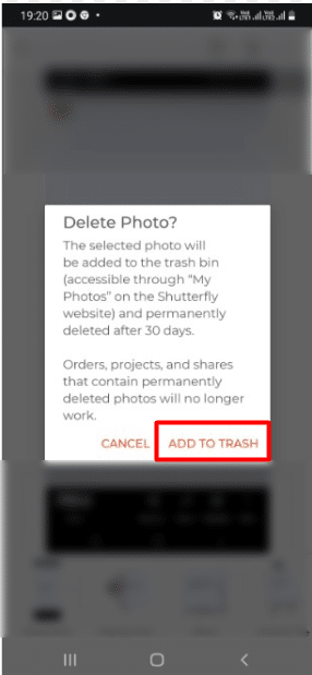 ADD TO TRASH | How to Use the Shutterfly App