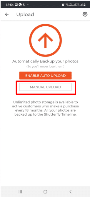 Choose any one of the upload option.