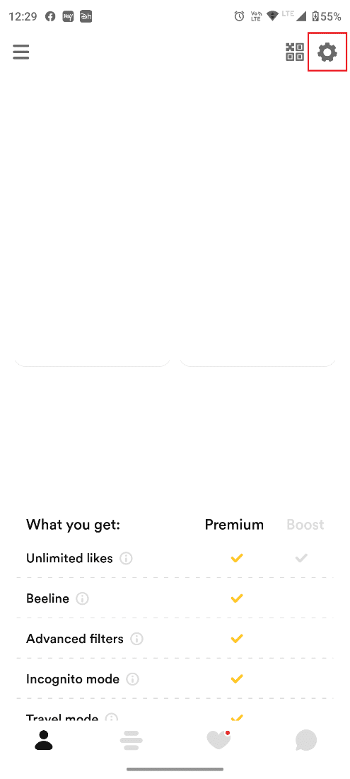 tap on the Settings icon
