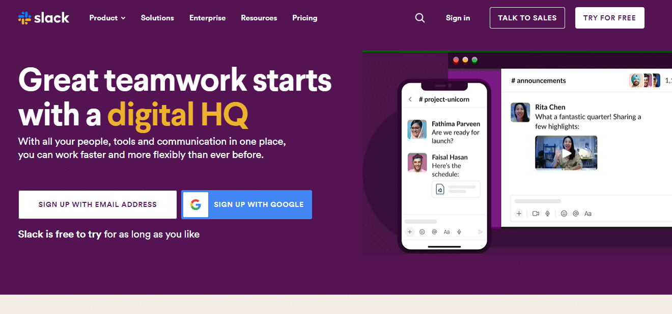 Slack Website