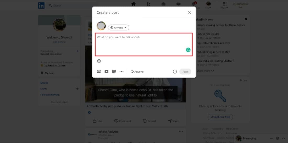 Paste the YouTube video link into the Video section.