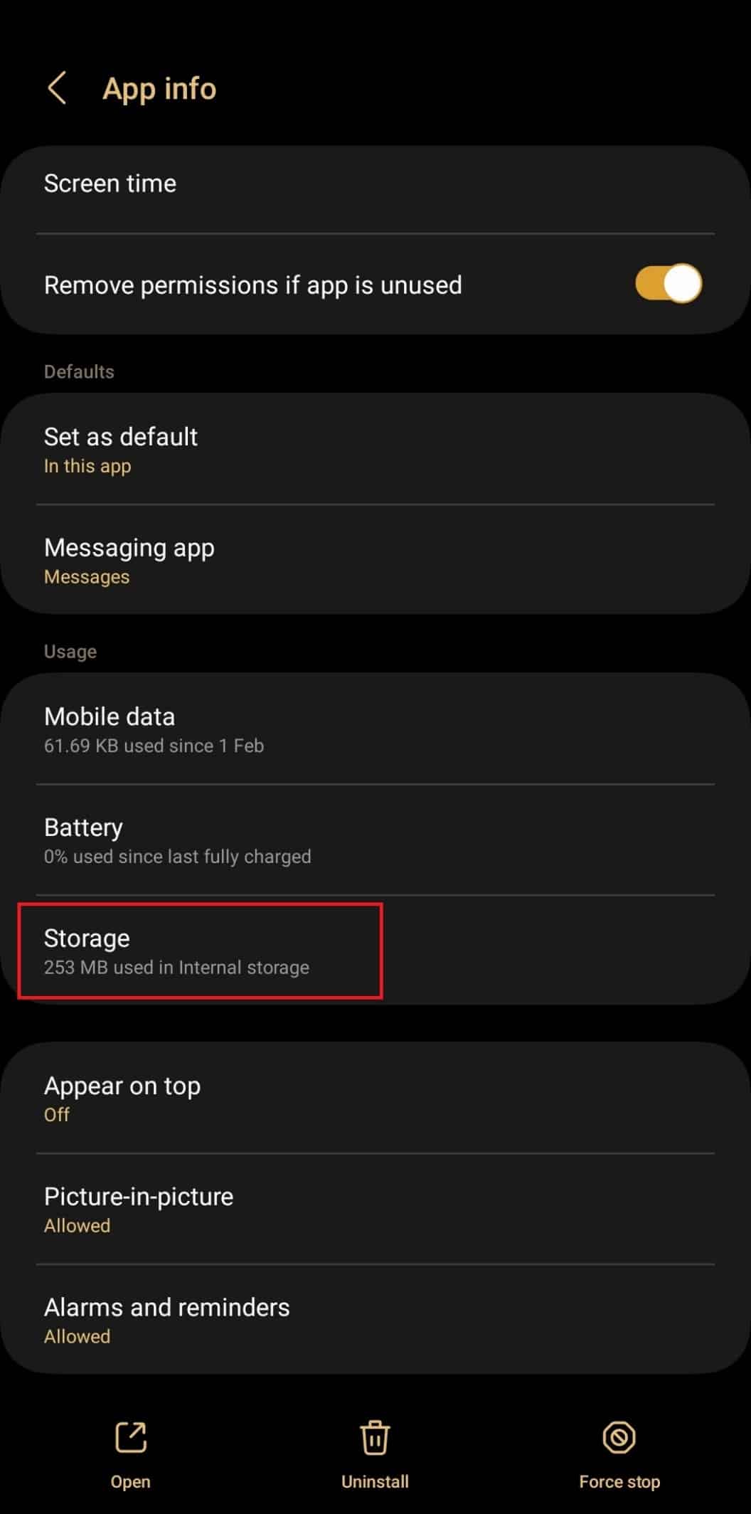 Tap on the Storage option. How to Fix Facebook Messenger Switch Account Problem