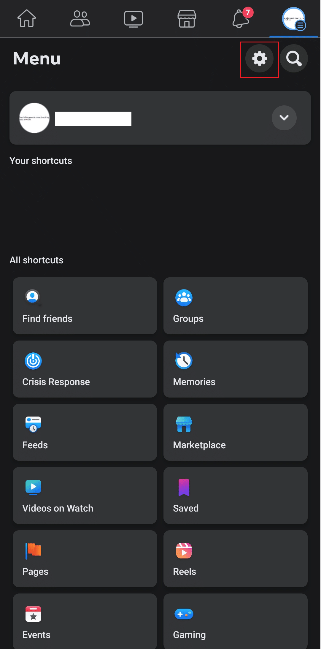 Tap on the gear icon to load settings. How to Fix Facebook Messenger Switch Account Problem