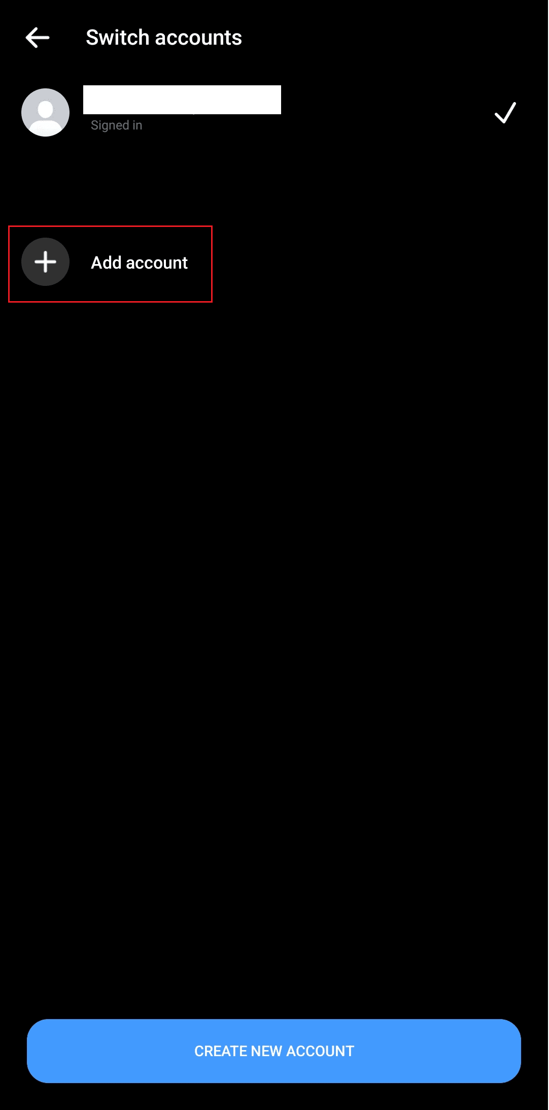 tap on + Add account