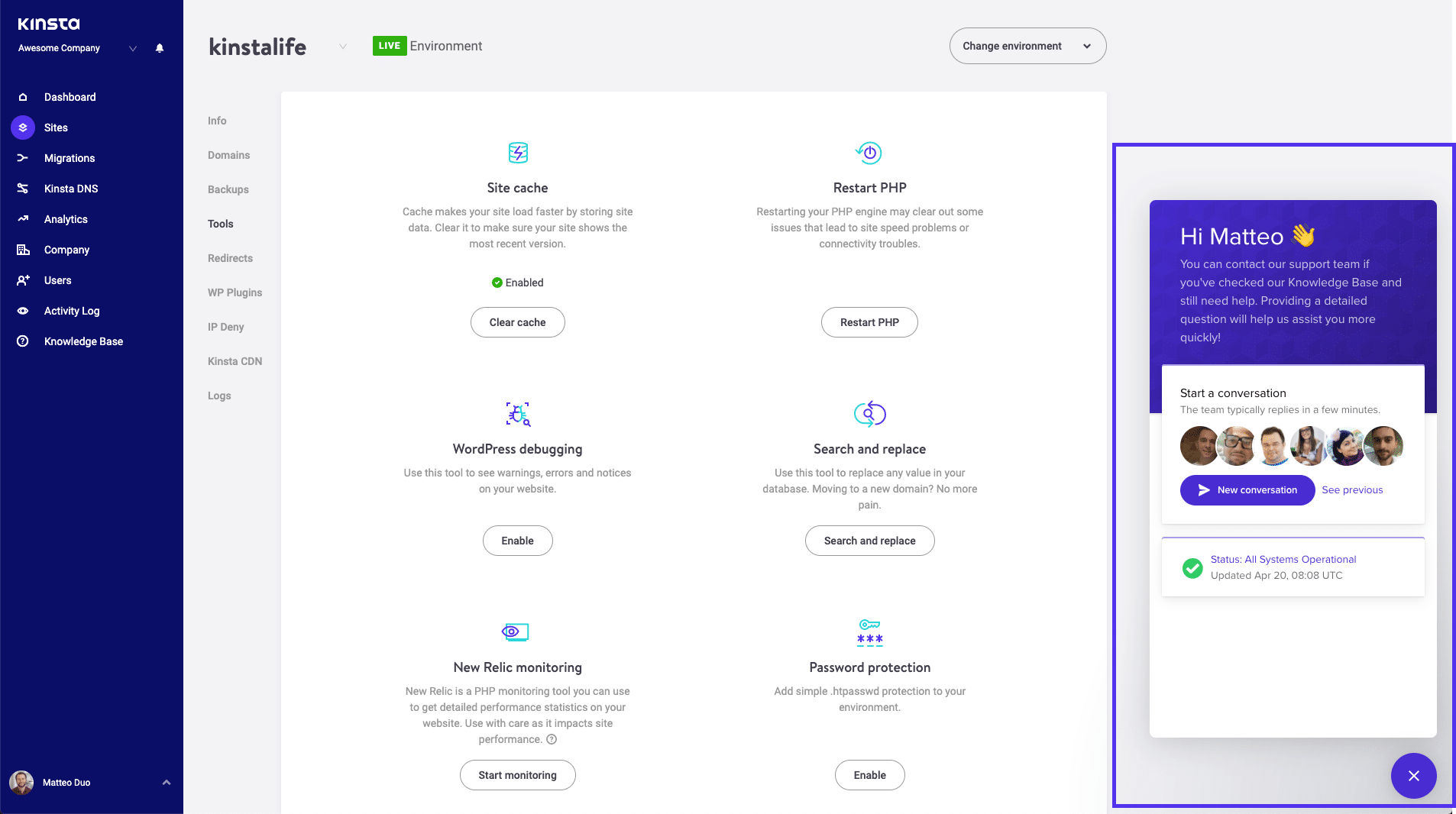 How to contact Kinsta support