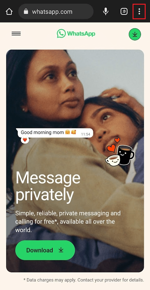 Tap on the three-dotted icon from the top right corner