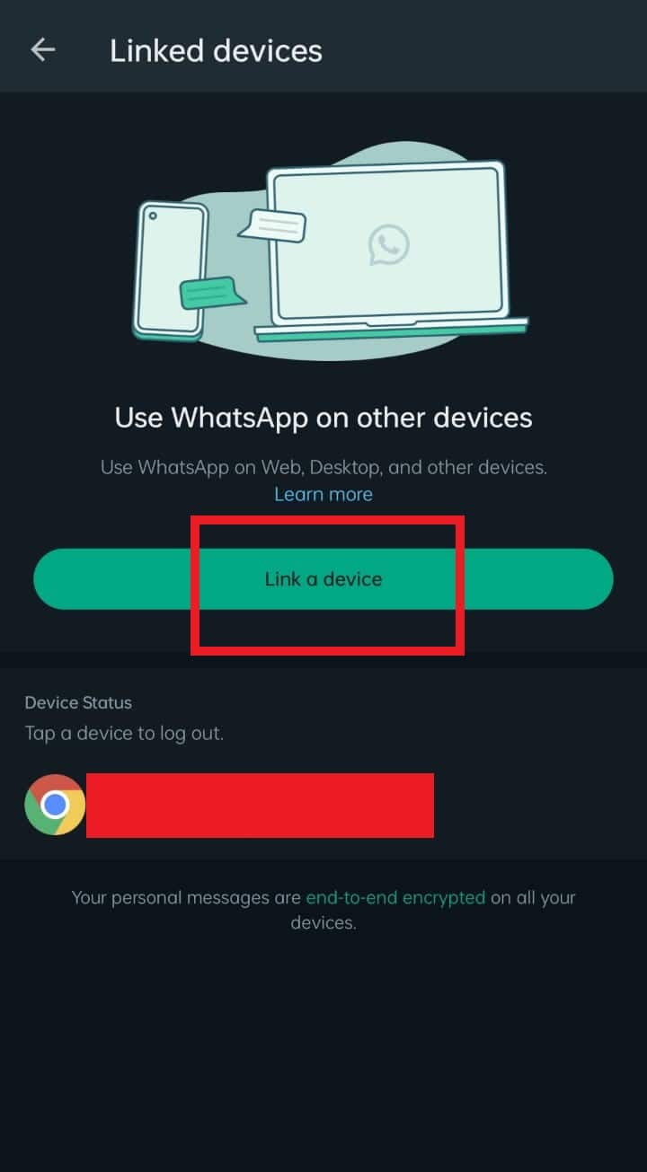Tap on Link a device