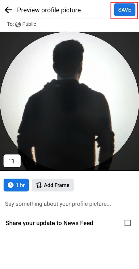 tap on SAVE from the top right corner