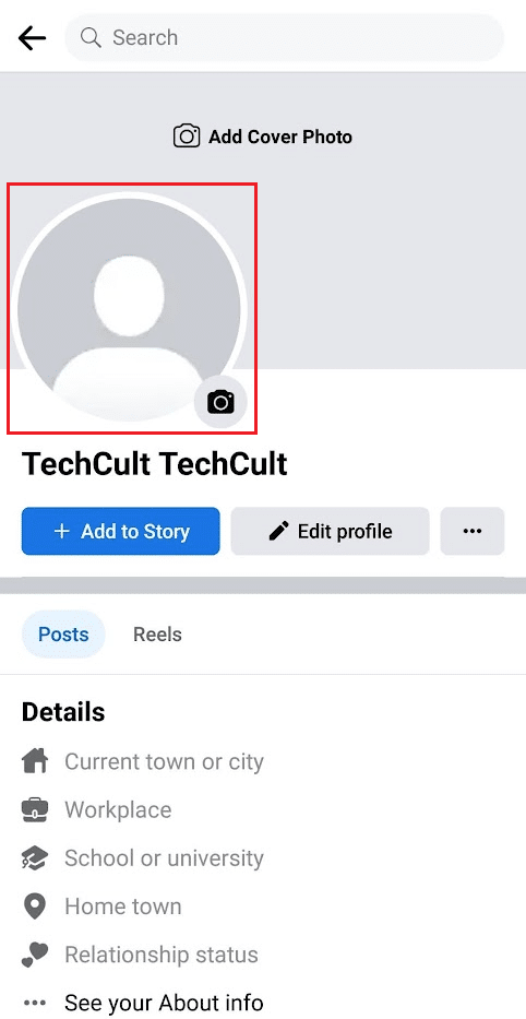 Tap on the Profile photo