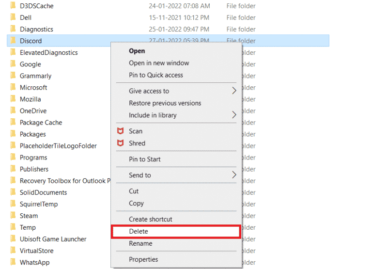 Right click on the Discord file and select Delete from the menu. 9 Ways to Fix BetterDiscord Not Working