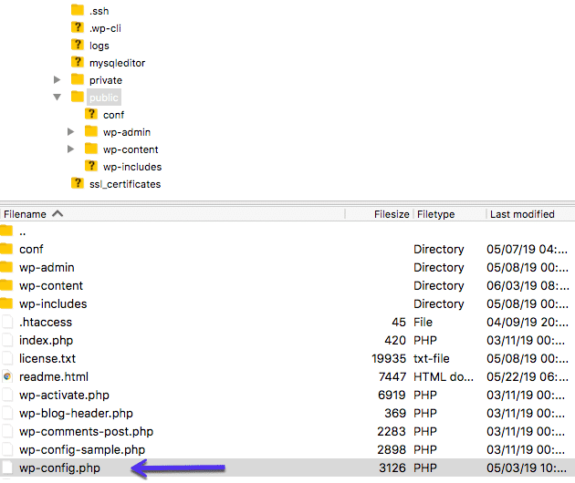 wp-config.php file in WordPress