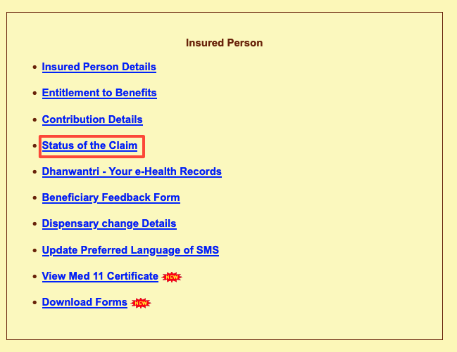 ESIC leave payment status check