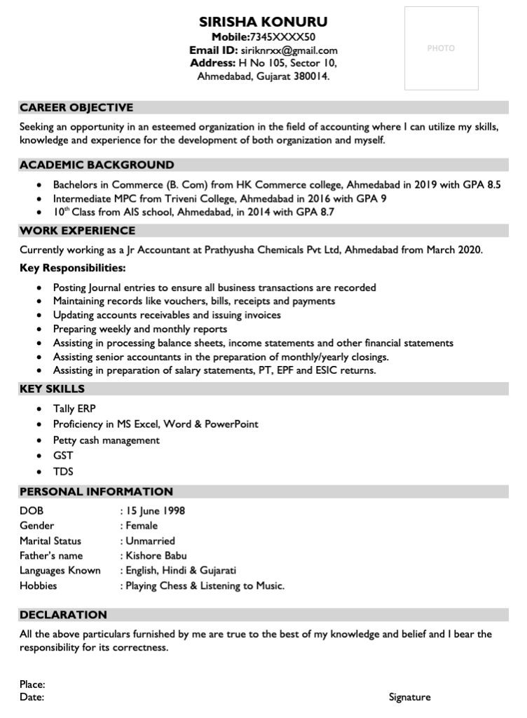 Junior accounts executive resume download in Word