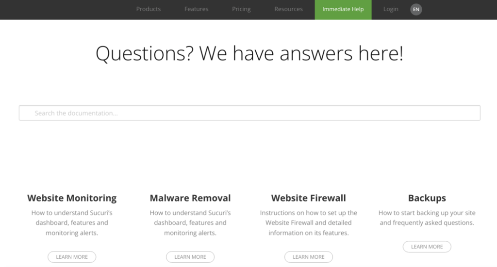 An example of an FAQ page for a CDN.