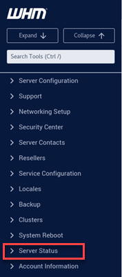 Server status category