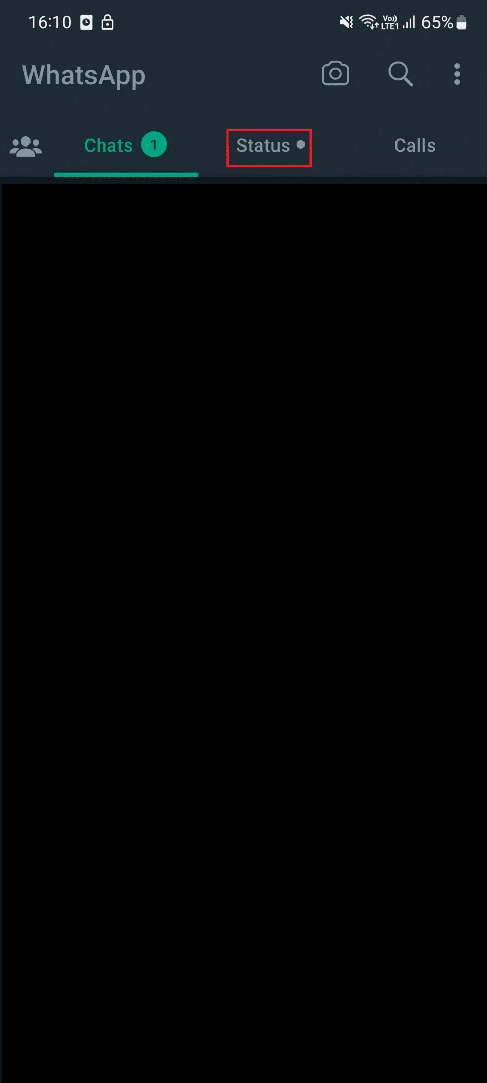 Status tab
