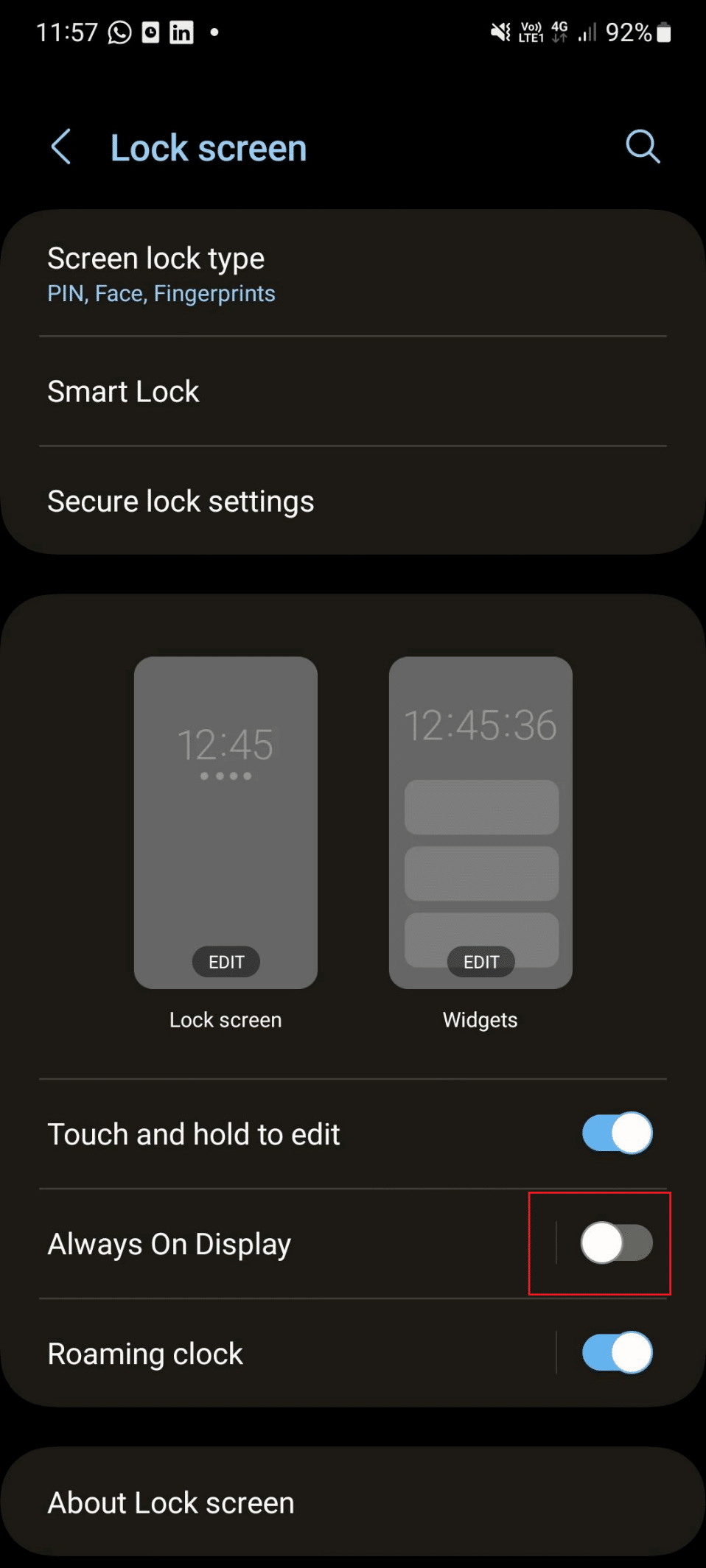 toggle off always on display. Fix Samsung Phone Keeps Restarting