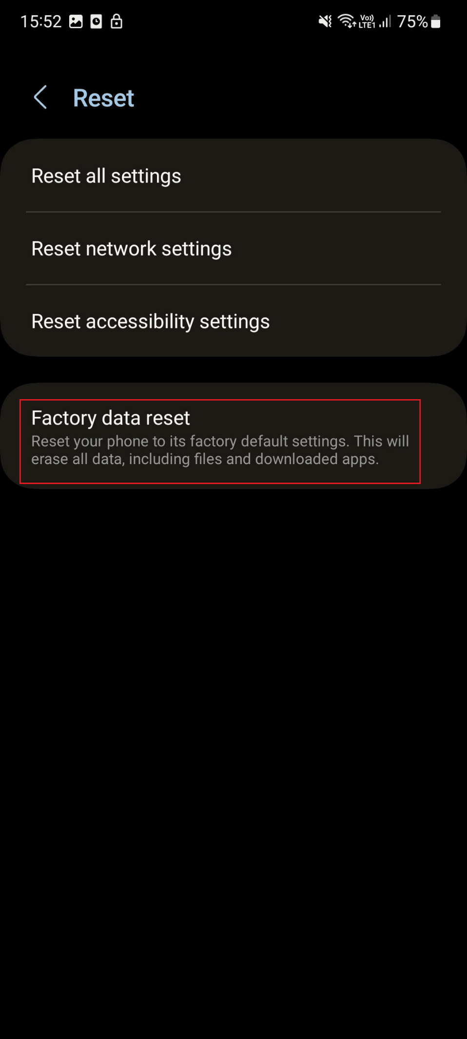 factory data reset