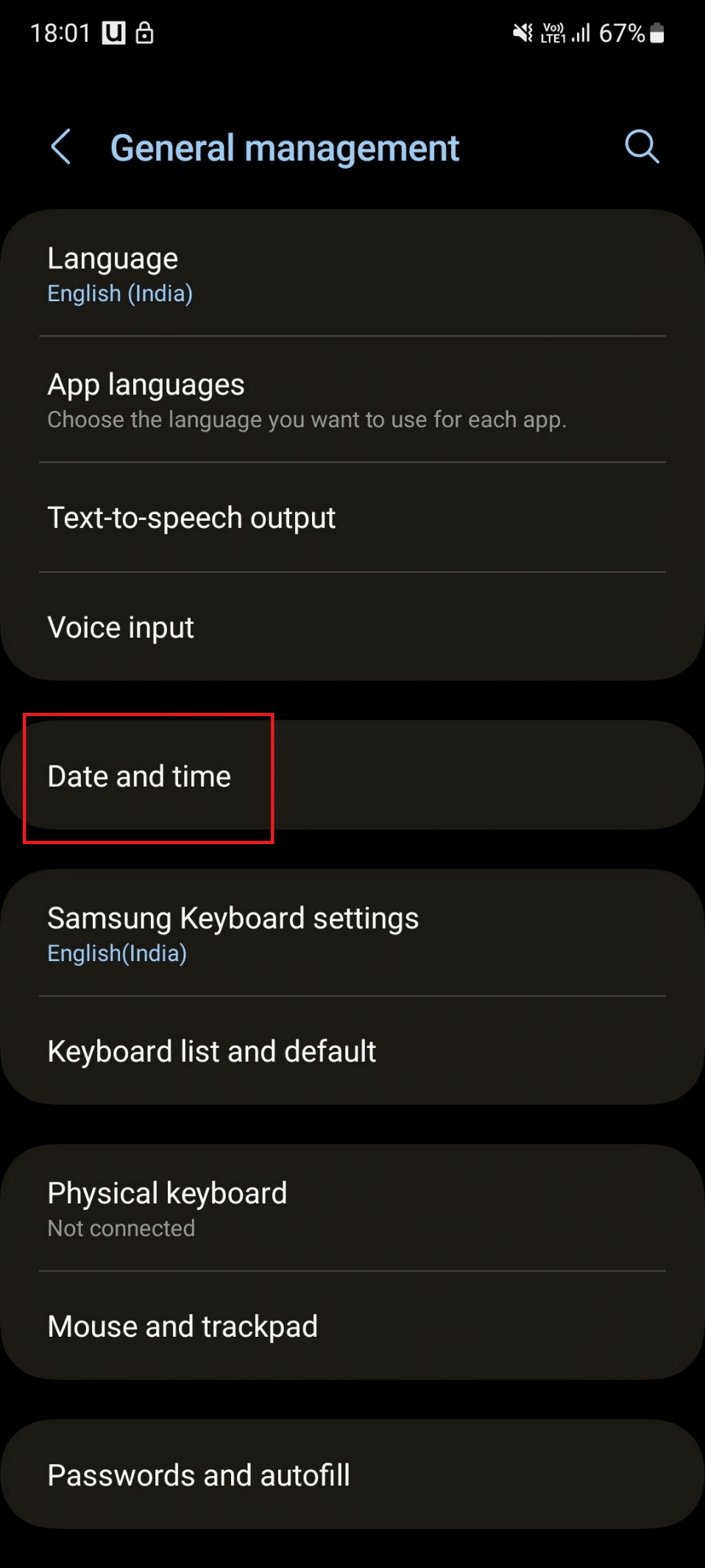 date and time