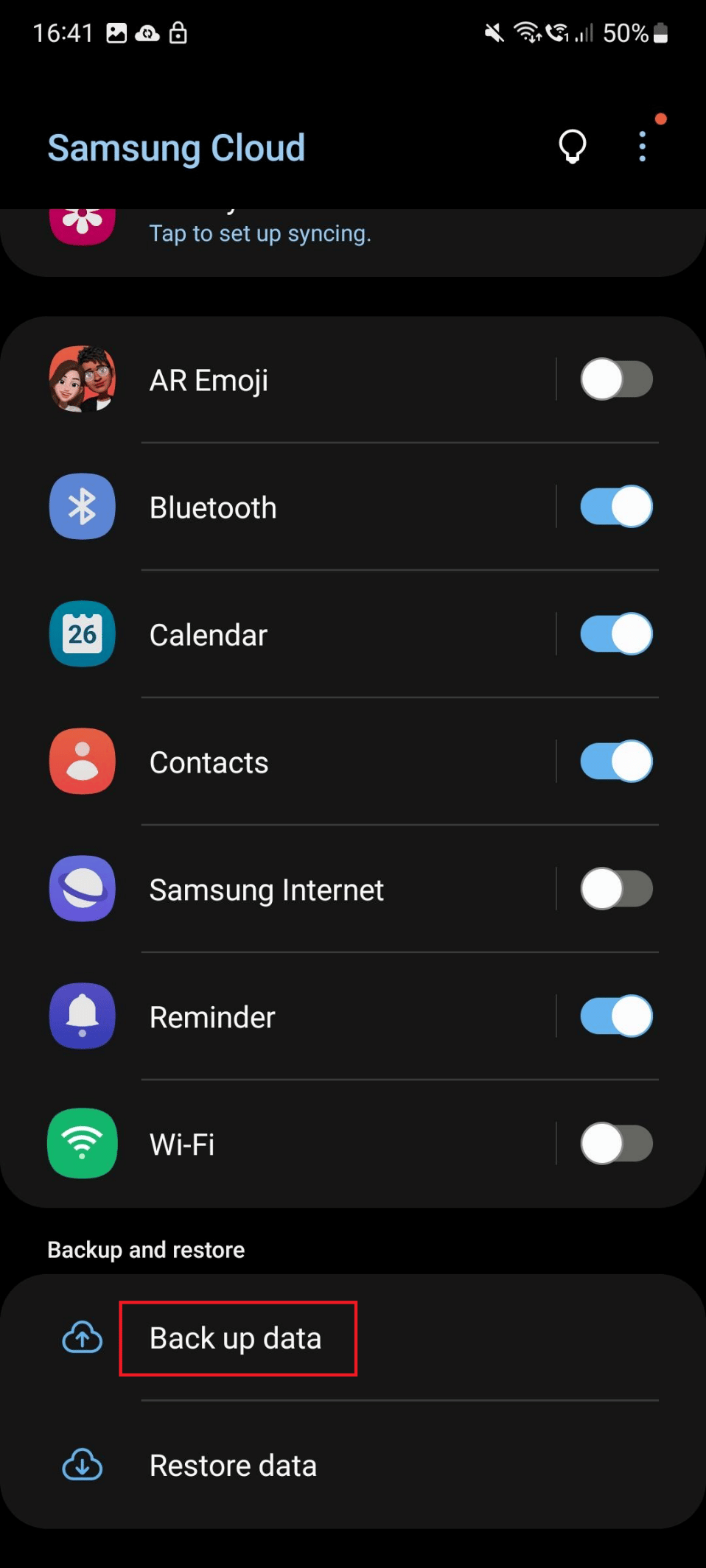 back up data