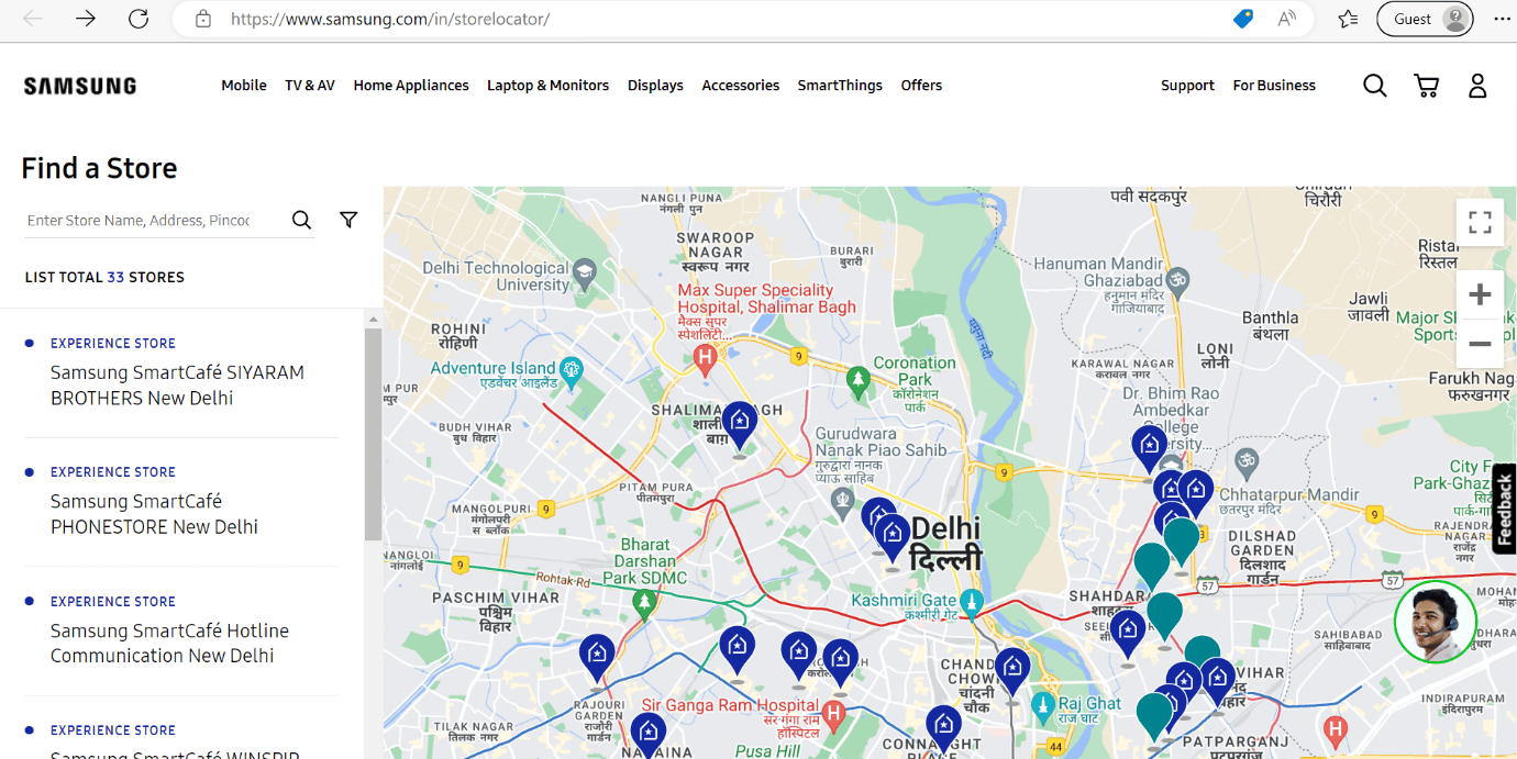 samsung store locator