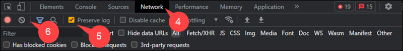 Setting up the Google Chrome browser to generate a HAR file