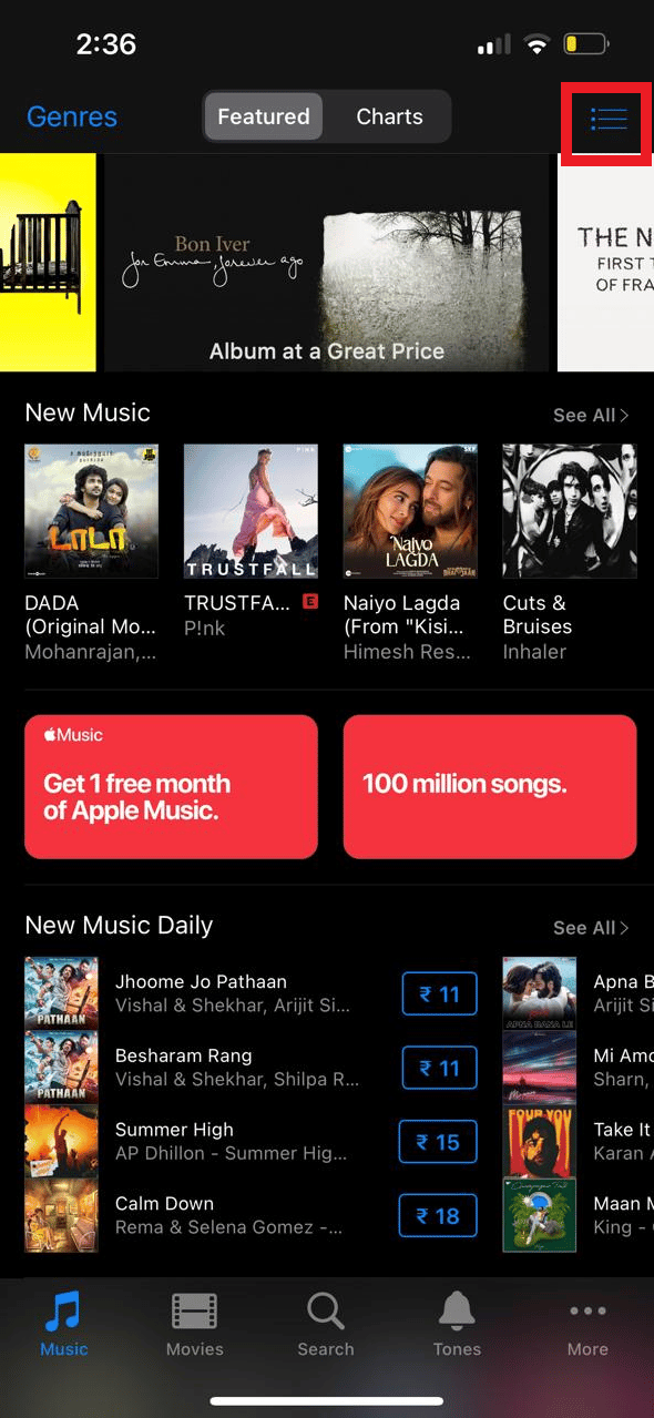 Select the three lines icon on the top right corner. | How Do I See Siri History on iPhone