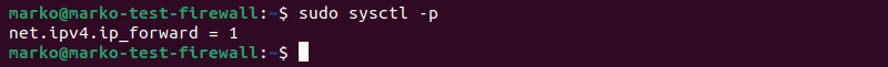 Activating packet forwarding.