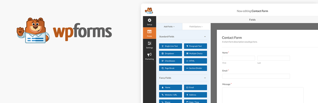 The banner of WPForms plugin WPForms WordPress plugin banner