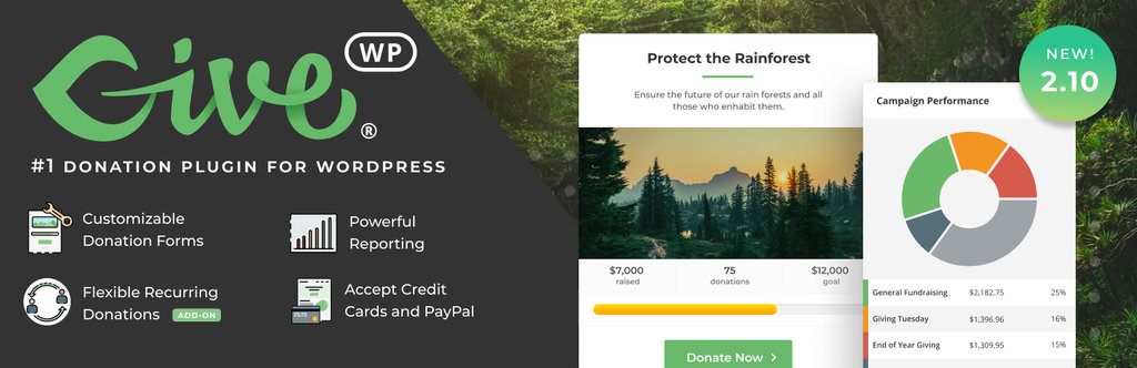 The banner of GiveWP plugin GiveWP WordPress plugin banner