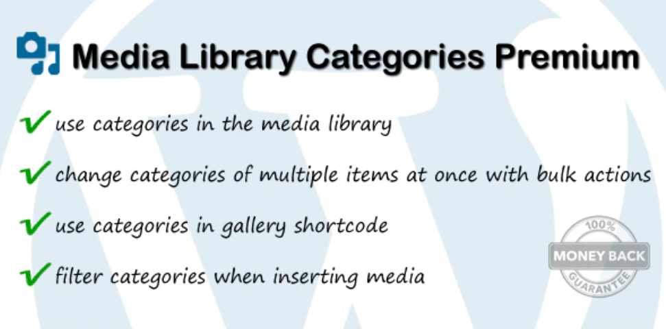 Media Library Categories Premium plugin banner on CodeCanyon Media Library Categories Premium plugin banner on the CodeCanyon website