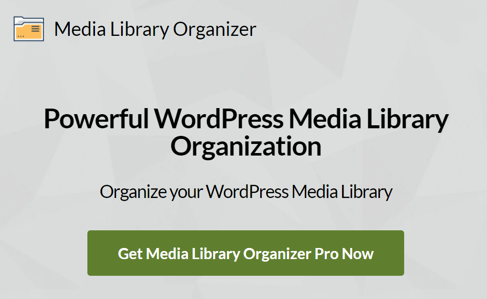 Screenshot of the Media Library Organizer plugin page on wpmedialibrary's website The Media Library Organizer plugin page on wpmedialibrary's website
