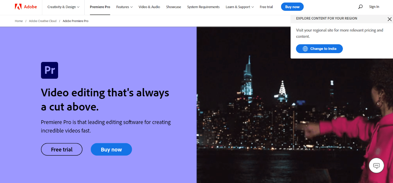 Adobe Premiere Pro website