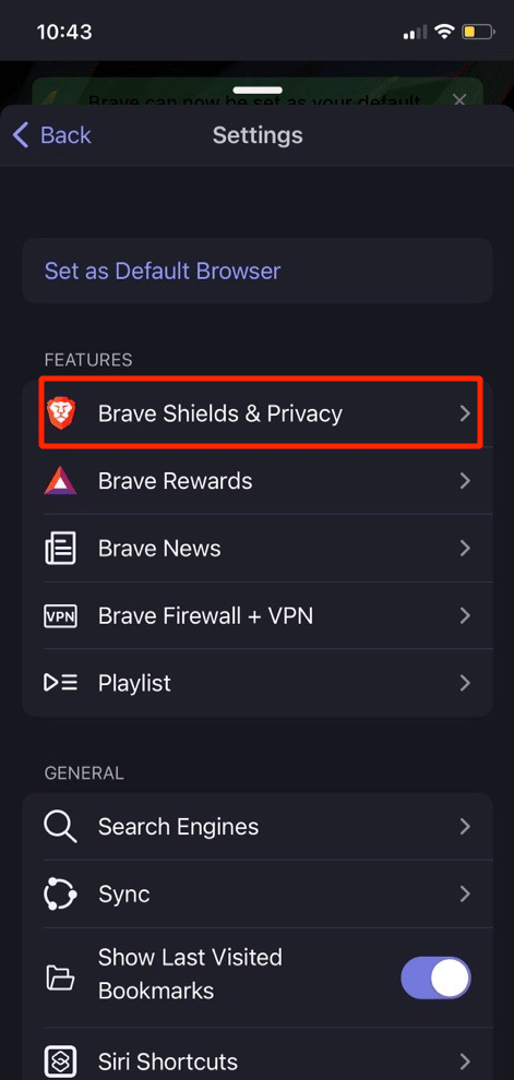 tap on brave shields & privacy. How to Allow or Block Browser Pop-Ups on iPhone