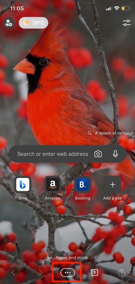tap on ellipsis icon