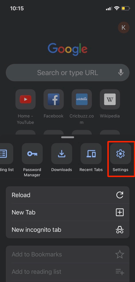 tap on settings. How to Allow or Block Browser Pop-Ups on iPhone