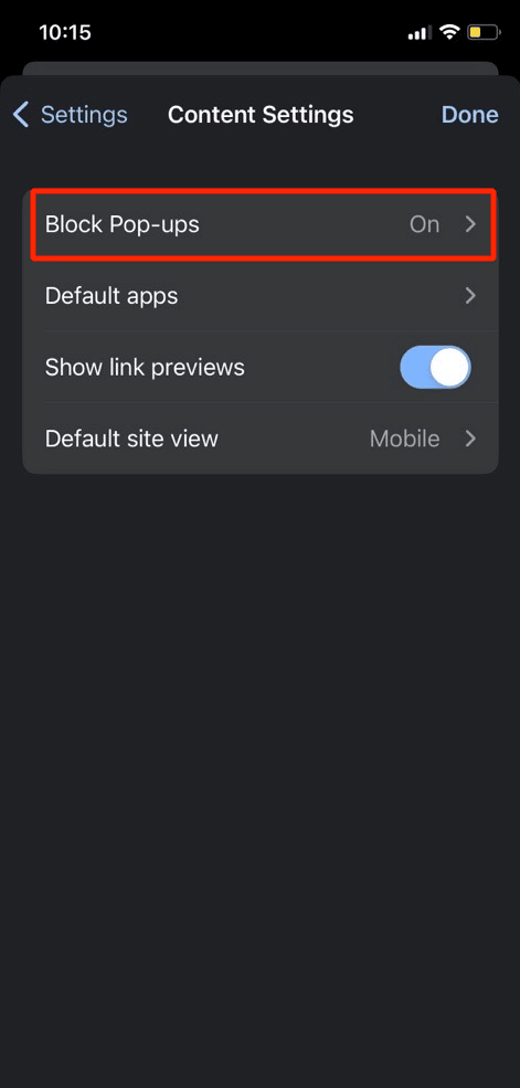 tap on block pop-ups. How to Allow or Block Browser Pop-Ups on iPhone