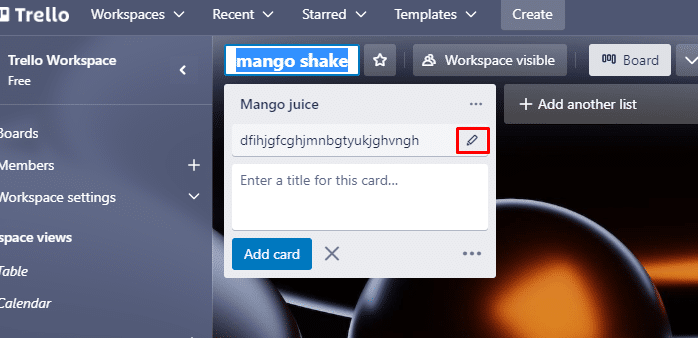 Move your mouse pointer over the list title until a pencil icon appears 