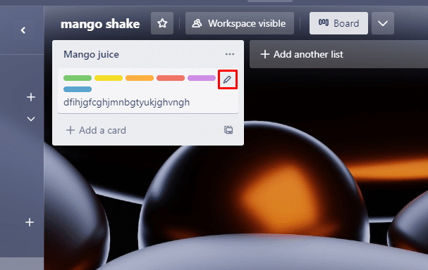 Click on the pencil icon. How to Add List in Trello
