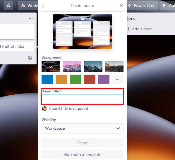 Give a title under Board Title. How to Add List in Trello