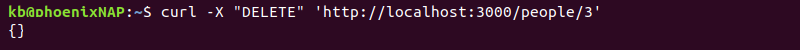 curl delete request terminal