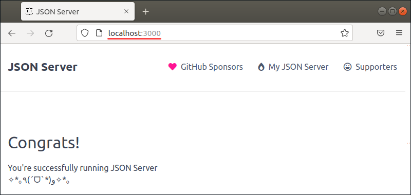 json server running